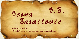 Vesna Basailović vizit kartica